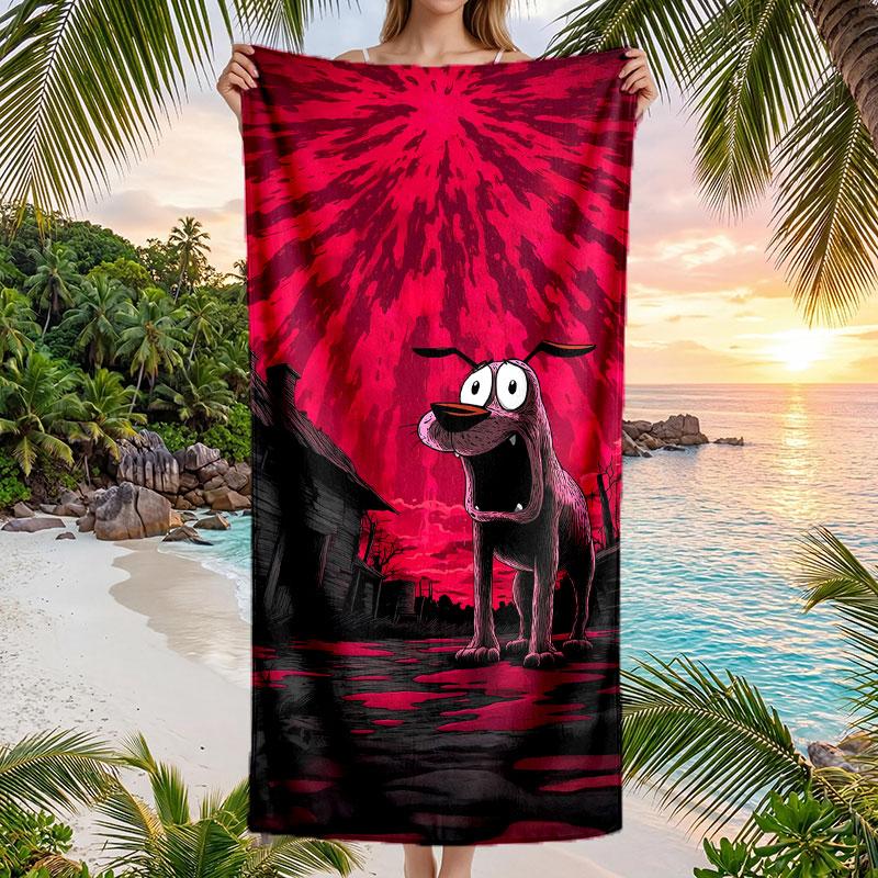 Large Beach Towel Quick Dry Absorbent Towel For Beach IndoorCourage the Cowardly Dog