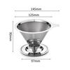 304 Edelstahl Kaffee- und Teefilter mit Basis - Multifunktionaler Netztrichter