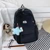 Schoolbag1011 Casual Backpack Male Female Junior High School Backpack College Student Simple School Bag Outdoor Travel Commuter Women's Bag