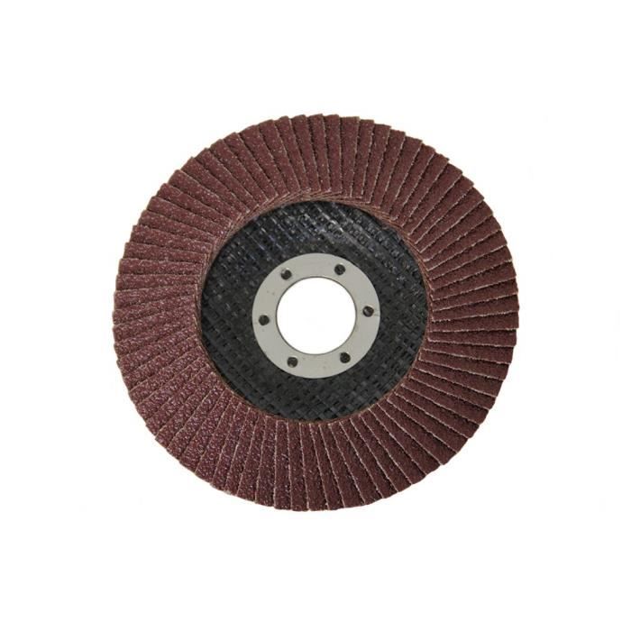 Woltersberger Rondelles Dentées Ø 125mm Grain 40 10 Pièce Braun Pour Métal &amp; Bois Meuleuse D'Angle Abrasif Lamellenscheiben...