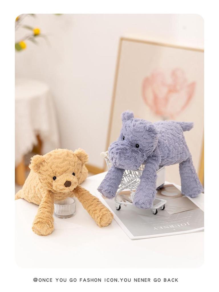 Cute Animal Plush Toy: Elephant, Monkey, Rabbit, Hippo, Puppy, Lamb Comfort Doll