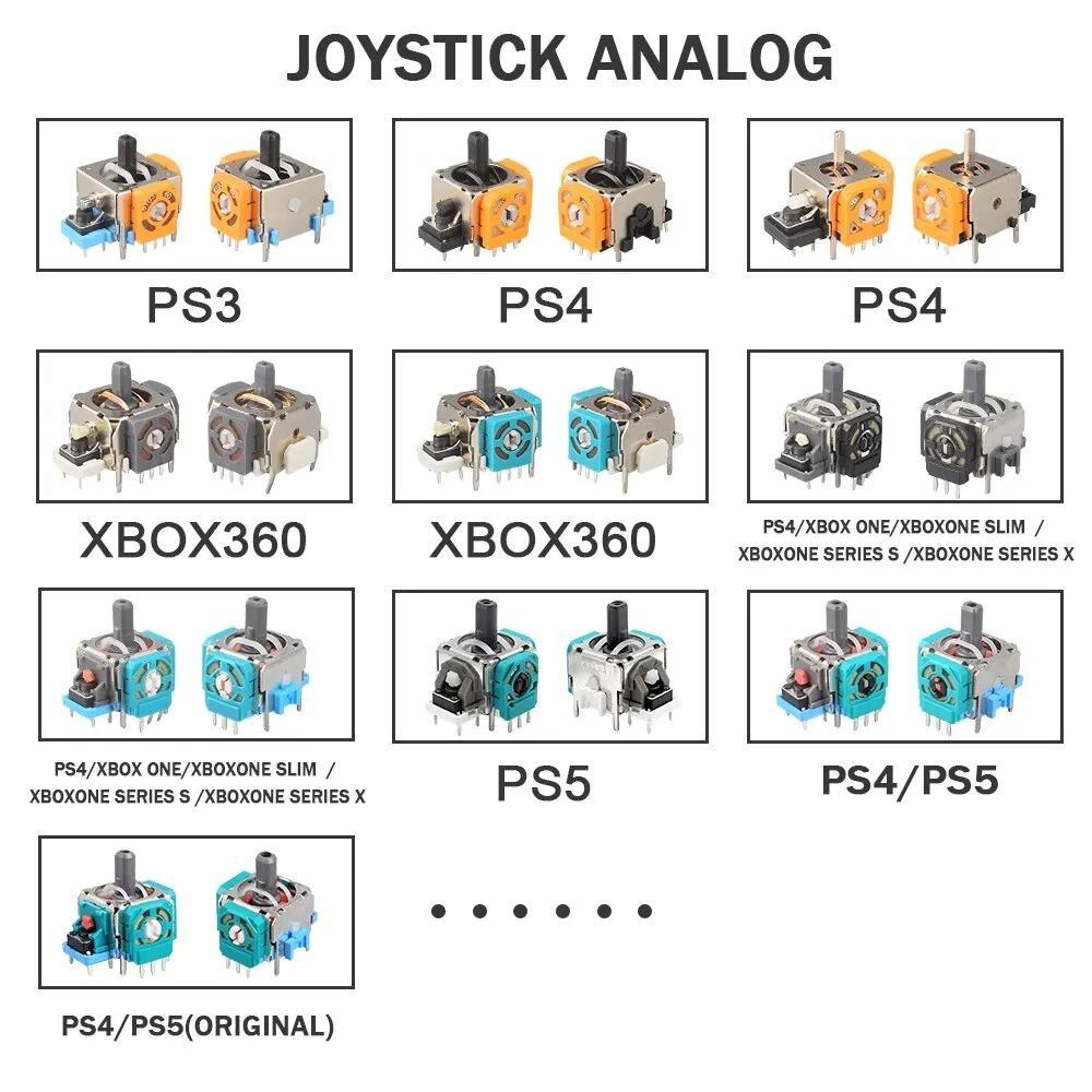Substituição de joystick analógico 3D para controle PS5/PS4/Switch Pro/Xbox One, peças de reposição e acessórios ThumbStick
