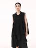 Xitao Ausgeschnitten Ärmellose Weste mit einfachem Knopfverschluss GMM1365