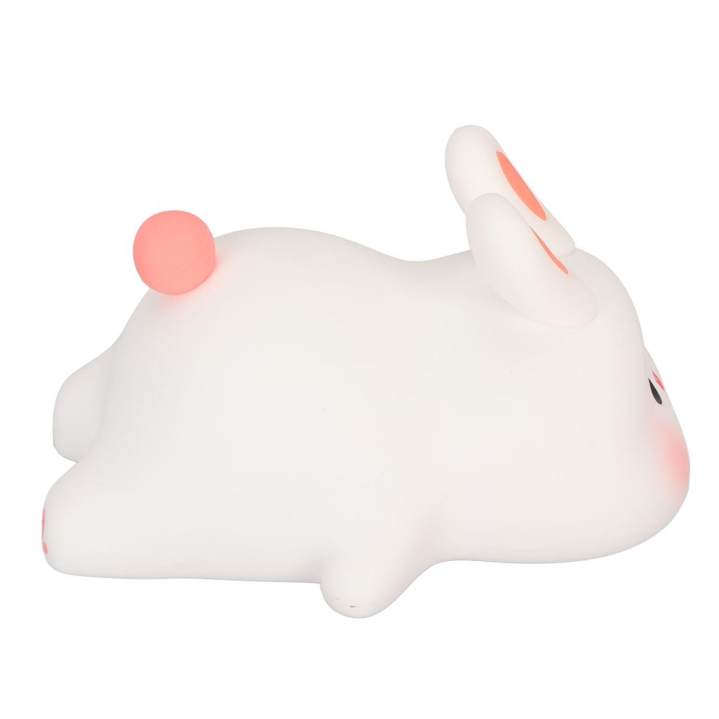 Kawaii Bunny Night Light Soft Silicone Night Light Portable USB Rechargeable Bedside Lamp for Baby