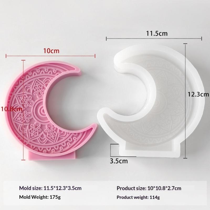 Flexible Sturdy Silicone Mould Fashion Accessory for Making Unique Moon Shaped Candle and Home Decorations