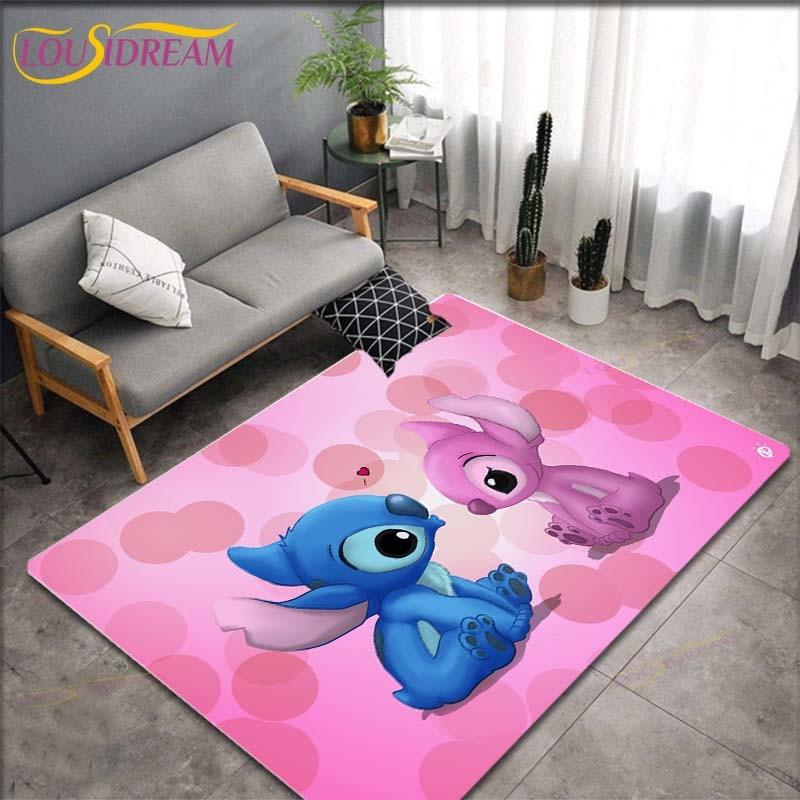Anime Stitch Pattern Carpets Living Room Anti-Skid Area Rug Kids Bedroom Mats Yoga Mat Large Carpet Decor