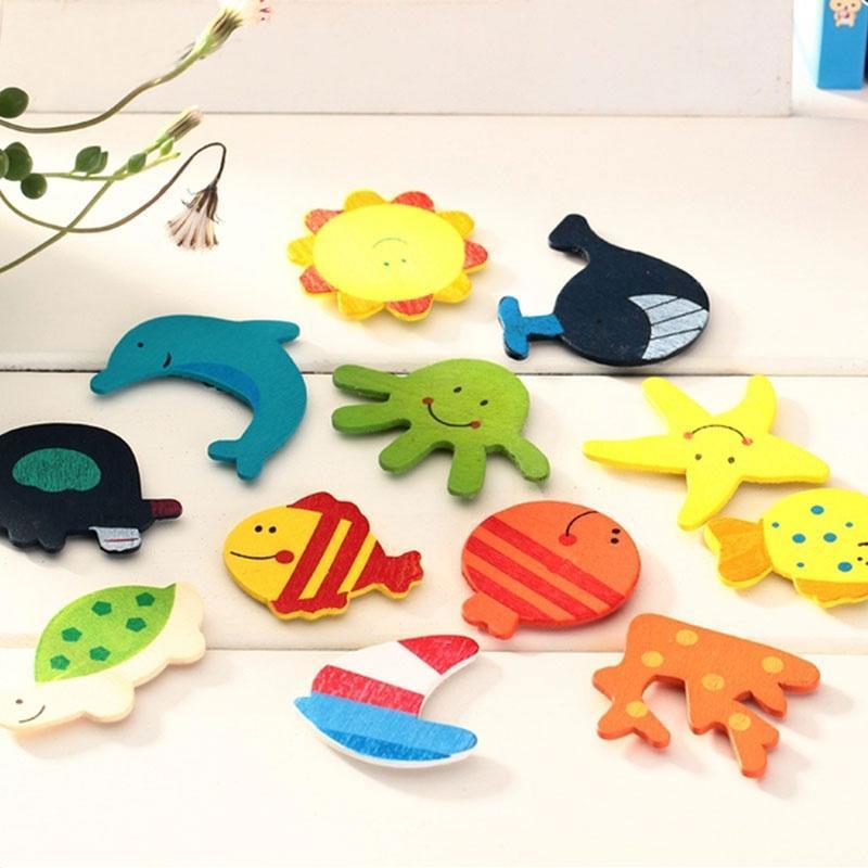 12x New Fridge Wooden Cartoon Cute Animal Refrigerator Magnets for Kids Children 12x New Fridge Wooden Cartoon Cute Animal Refrigerator Magnets for Kids Children