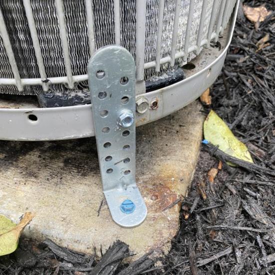 4Pcs Condenser Brackets Easy Installation Corrosion Resistant Heavy-Duty Galvanized L-Shaped