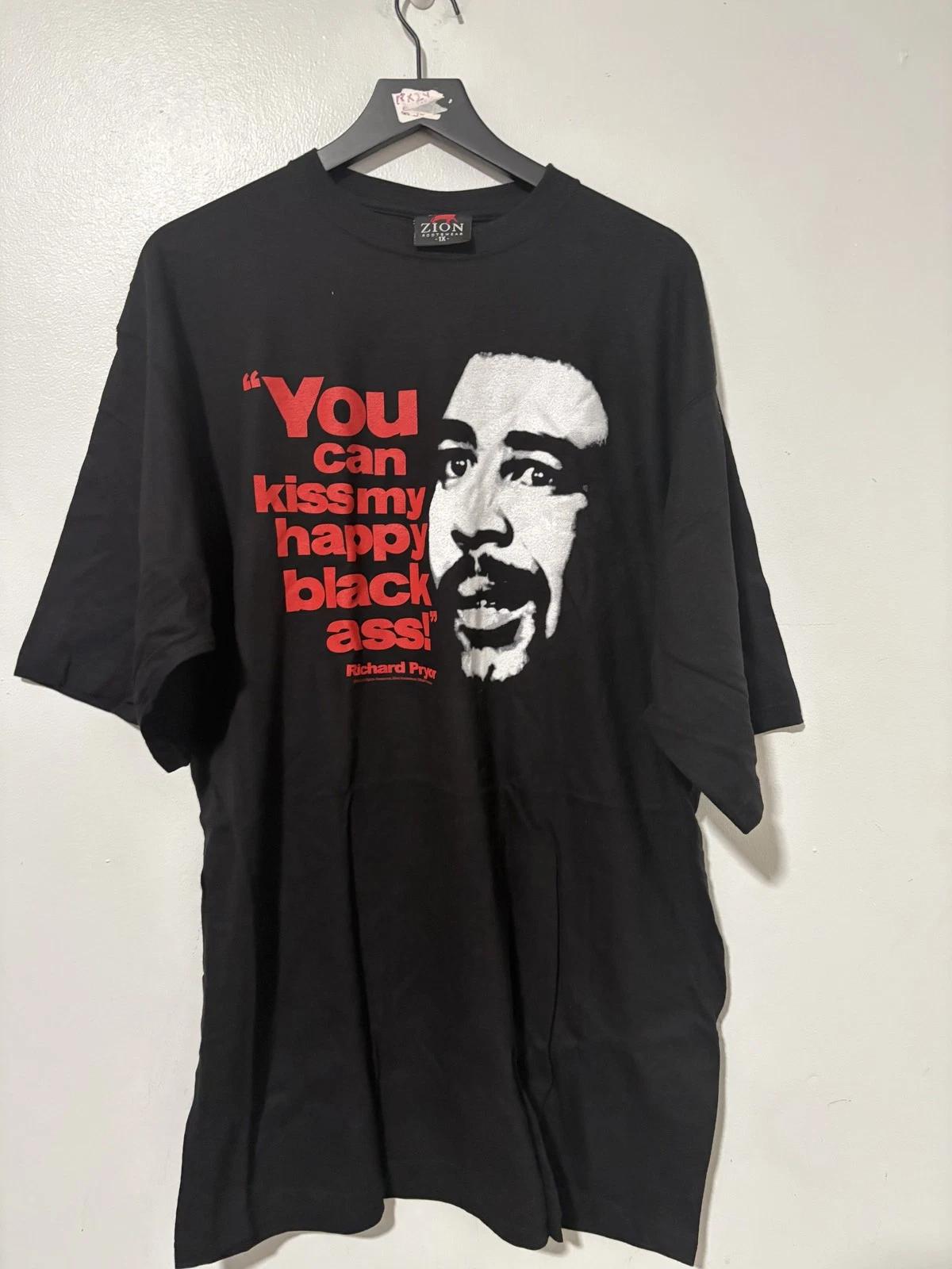 Мужская футболка Richard Pryor 1X Черная Zion Rootswear Графическая комедийная футболка 2006 Цитата S