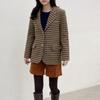 New ArrivalS Open Run Women S Wool Jacket Check Two buttonS