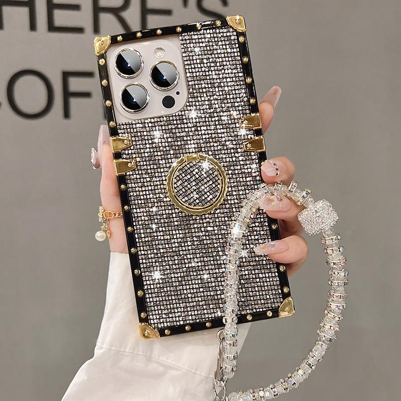 Glitter Powder Stand Applicable To Apple 16promax Mobile Case New IPhone 17 All Inclusive Silicone 14 15