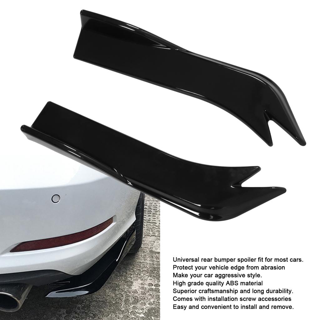 2 Stück Auto Stoßstange Hinten Lippe Diffusor Splitter Seitenschweller Canard oder mit Befestigungsschrauben