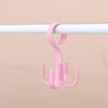 Shelf Storage Nail-free Tie Holder Multifunction Rotating Four-claw Hook Plastic Hanger 4 Hook