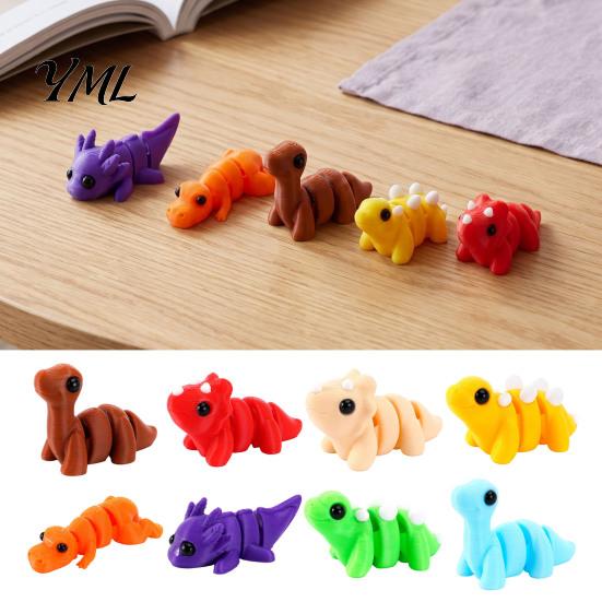 Piccola Decorazione di Dinosauro Giocattolo Stampato 3D, Mini Action Figure di Dinosauro Articolata, Giocattoli Fidget Articolazioni Mobili Decorazione da Scrivania, Bomboniere per Feste