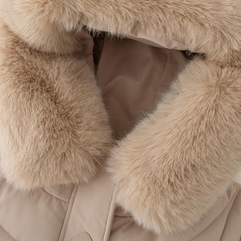 Sleeves Detachable Fashion Woman Parkas Winter Coats Hooded Faux Fur Collar Thick Warm Outerwears Women's Jackets