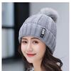 Women's Winter Korean Wool Hat with Velvet, Thick Scarf, and Knitted Ear Protection for Warmth and Style While Biking