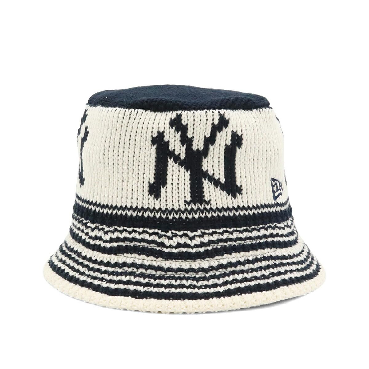 

New Era Вязаный ведро-шляпа MLB NYLA NY Темно-синий ВЯЗАНЫЙ БАКЕТ NEYYAN NVY CRM M/L