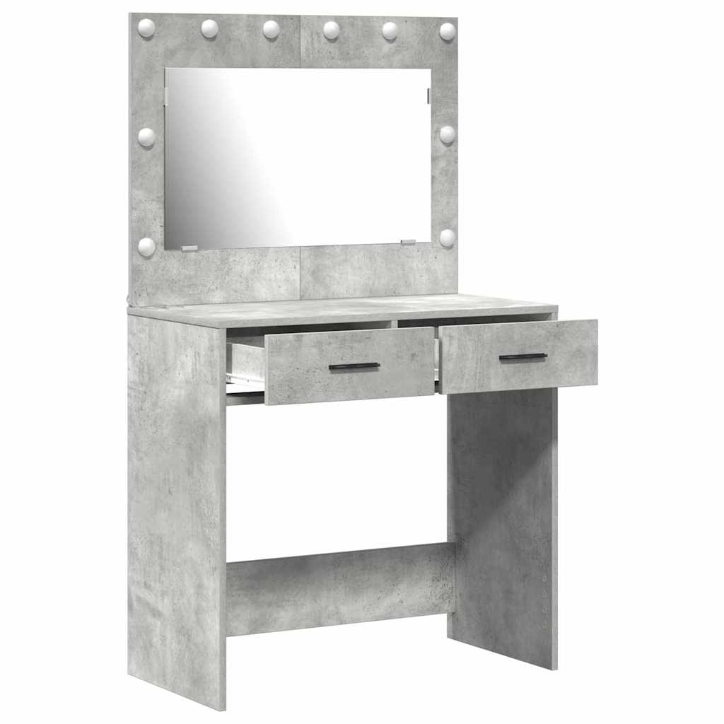 Dressing Table Concrete Grey 78.5 x 41 x 135 cm Engineered Wood