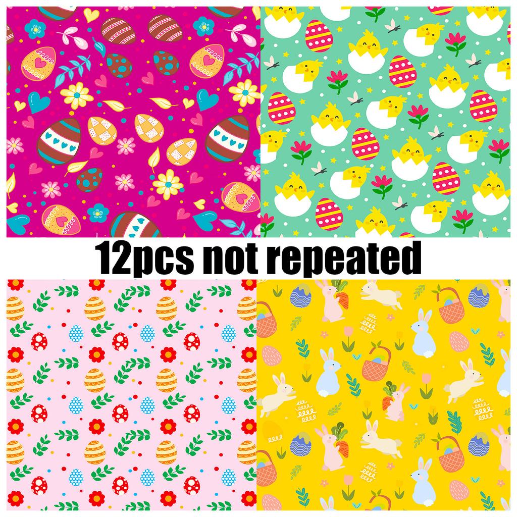 12 bucăți de hârtie colorată de Paște material DIY festival ins stil literar diy hand account decorare material de bază colaj