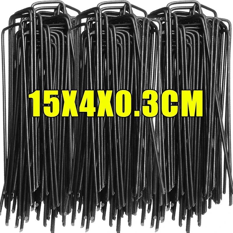 10/50 pièces Crampons Paysagers Crampons en U pour Gazon Piquets de Jardin Piquets Robustes pour Cour Pelouse Tente Clous de Sol Crampons de Fixation pour Tente