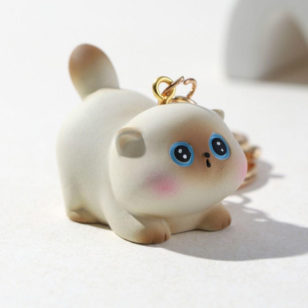 

Toys Cat Pendant Birthday Gift Dolls Keychain Funny Car Keyring Girl/Boy Standing