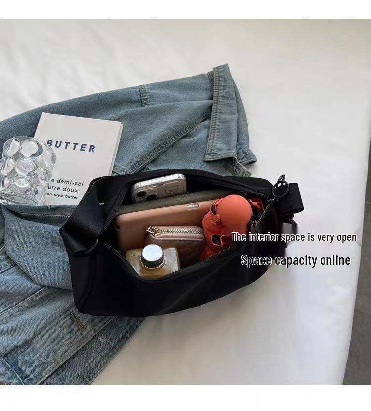 Damenmode Nylon Canvas Umhängetasche mit breitem Riemen – Vielseitig, großes Fassungsvermögen, lässiger Stil