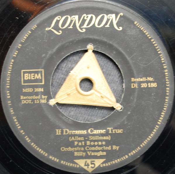 

7inch Record PAT BOONE If Dreams Came True Thats How Mu DL20186 London Records 1958 Germany Pop Used