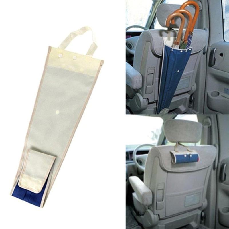 Car Seat Back Organizers Reusable Car Umbrella Storage Cover Foldable Pouches For Umbrellas And Small Items