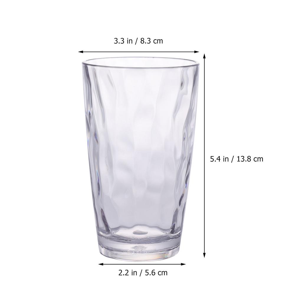 1 Stück Becher mit großem Fassungsvermögen, Wasserstruktur, transparenter Acryl-Trinkbecher, bruchsicher, für Bier, Limonade, Saft, Heimgebrauch