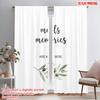 2pcs 2D Flat Printing Curtains Meals Memories Made Here 100% Polyester Without Electricity Festive Wall Decor Perfect for