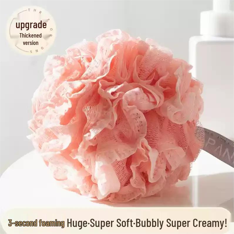 High-End, Durable and Soft Exfoliating Bath Ball for Men and Women – Large Size for Luxurious Bubbles