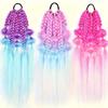 26Inch Synthetic Colored Long Lantern Bubble Braid Ponytail Hair Extension Elastic Rubber Bands Hairpiece For Women
