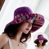 Women's Double-sided Sun Visor Bucket Hat Korean Style All-match Ethnic Style Travel Sun Protection Beach Hat