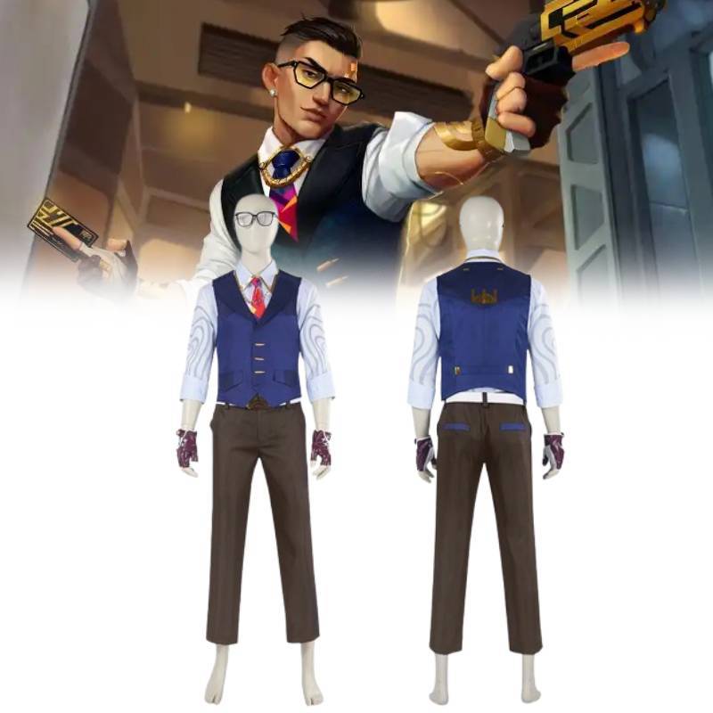 Disfraz Cosplay de Chamber de Valorant Conjunto de Chaqueta de Halloween Para Fans del Juego