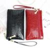 Portable PU Leather Women Long Wallets Stone Grain Double Zipper Coin Purse Hand-held Phone Bag Lady Purses