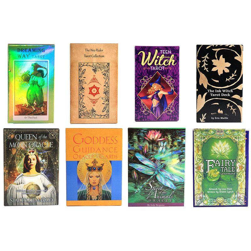 Card Tarot Deck Oracle Board Game Party Witch Fairy Animals Goddess Angels Moon