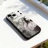 Tmavý gotický kyber-sigilismus Obal na telefon Pro iPhone 11,12,13,14,15,16,17,Pro,Max,Plus,E,SE4,Air,Mini Černý měkký kryt