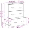 Chest of Drawers with Drawers Reclaimed Wood Look 69.5 x 34 x 90 cm Particleboard