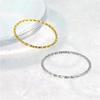 Mariasz Minimalist 0.8mm Thin Sparkle Stackable Stainless Steel Rings for Women Faceted Non-tarnish Jewelry Accessories Gifts