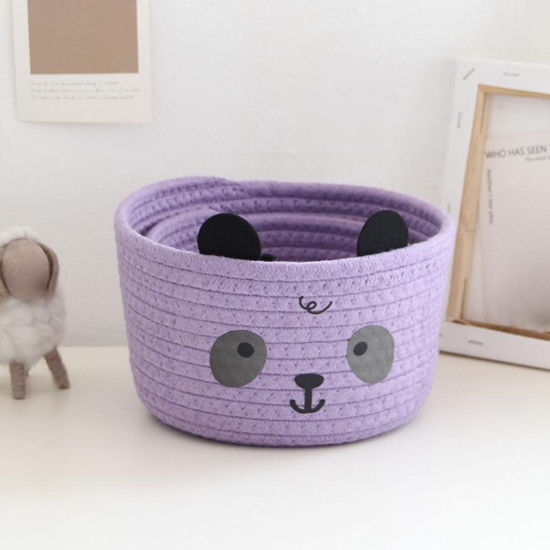 Soft Handwoven Sturdy Cotton Rope Basket Home Accessory for Keeping Small Items Neat and Accessible Home Organization