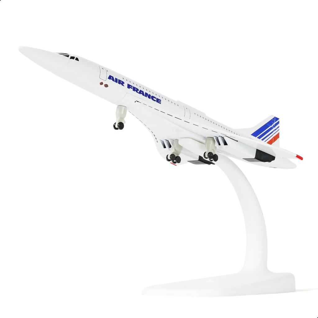 1/300 Scale France Concorde Toy Airplane Model 20cm Metal Diecast Model Plane with Stand for Collections Display or Boys Gift