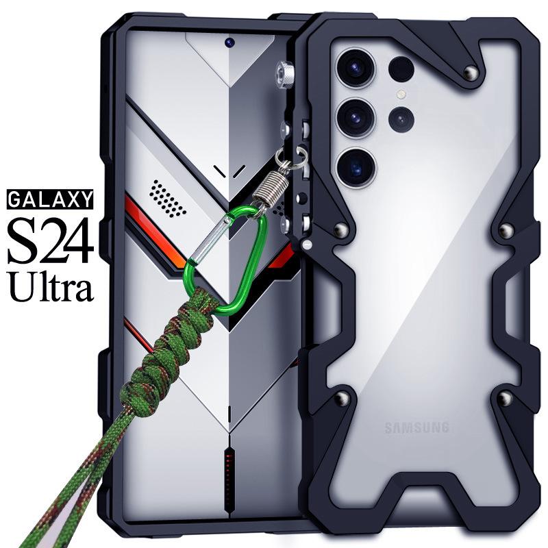 Applicable To Samsung S26Ultra/s25u Metal Frame Mobile Phone Case Note20ultra Anti-drop Heat Dissipation Robot Arm
