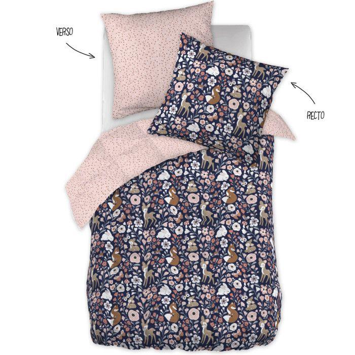 "Enchanted Forest" Duvet Cover Set All Sizes Reversible 100% Cotton / 57 Threads/cm² the Butterfly Effect - - Duvet Cover Set 14
