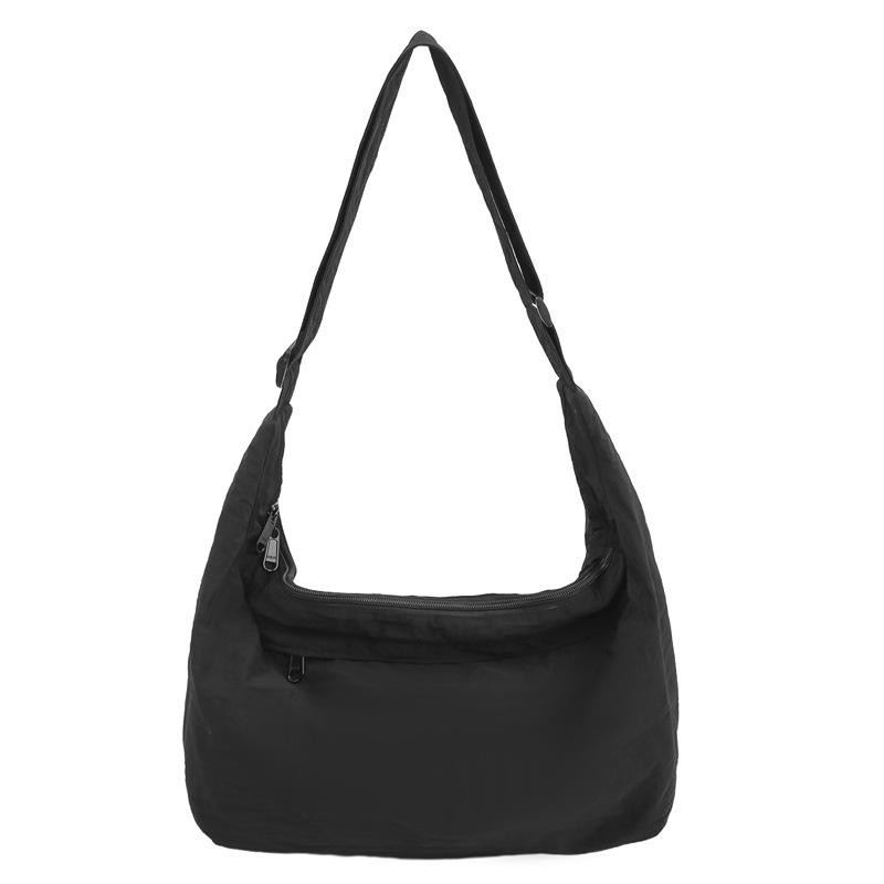 Couple Messenger Bag Shoulder Bag Large Capacity Diagonal Straddle Bag Black Dumpling Bag Tide Cloth Bag