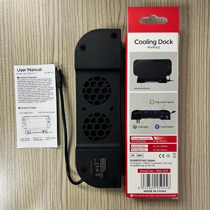 Cooling Accessory for NS 2 Game Cooling Fan Upgraded Quiet Cooling Fan with LED Light Efficient Cooling Fan
