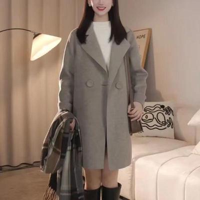 Spring High-end Woolen Coat Temperament Net Red Style Loose Mid-length Fashion Versatile Clothes