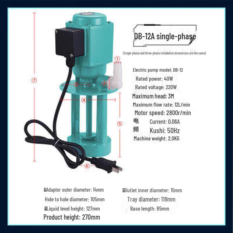 Pompe à eau pour machine-outil industrielle