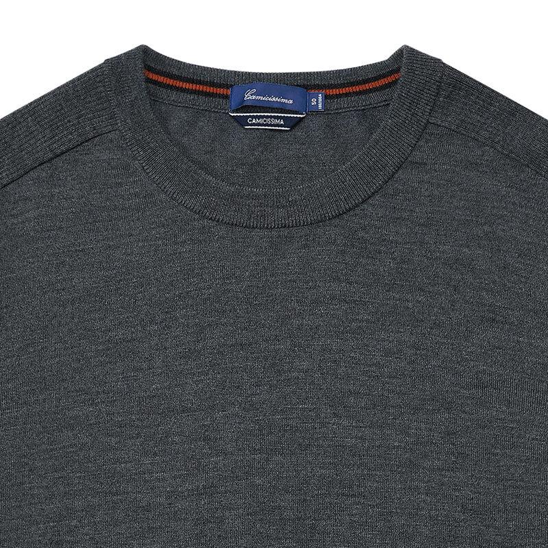 

CAMICISSIMA Men s 100% Wool Round Neck Pullover Sweater 50