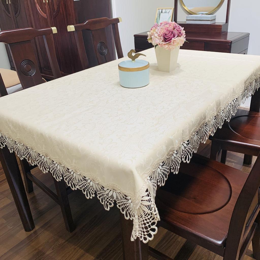 European Lace Tablecloth Ins Wind Waterproof And Oil-Proof Leave-In Leather Household Table Mat Table Cloth