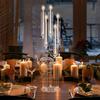 Candelabra Centerpieces, Tall Candelabra, Clear Candle Taper Candlestick Holder, 5 Arm Candlesticks Holder with Acrylic Shade, LED Candle for Wedding